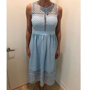 Light blue aqua dress to the knee